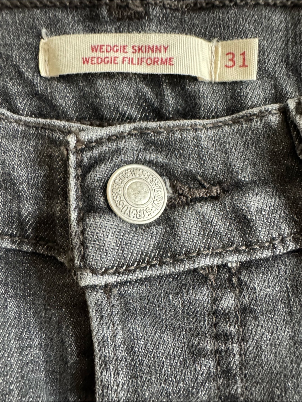 Levi's Women's Dark Gray Straight-Leg Jeans - Picture 6 of 8